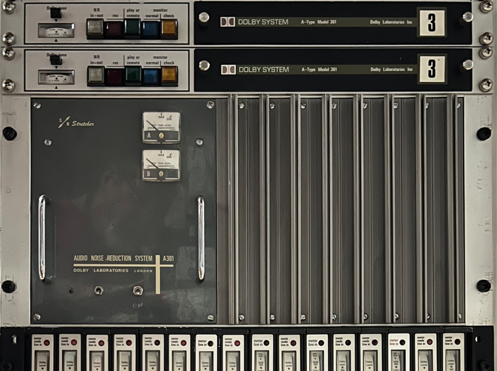 Dolby 361 and Dolby A301 closeup